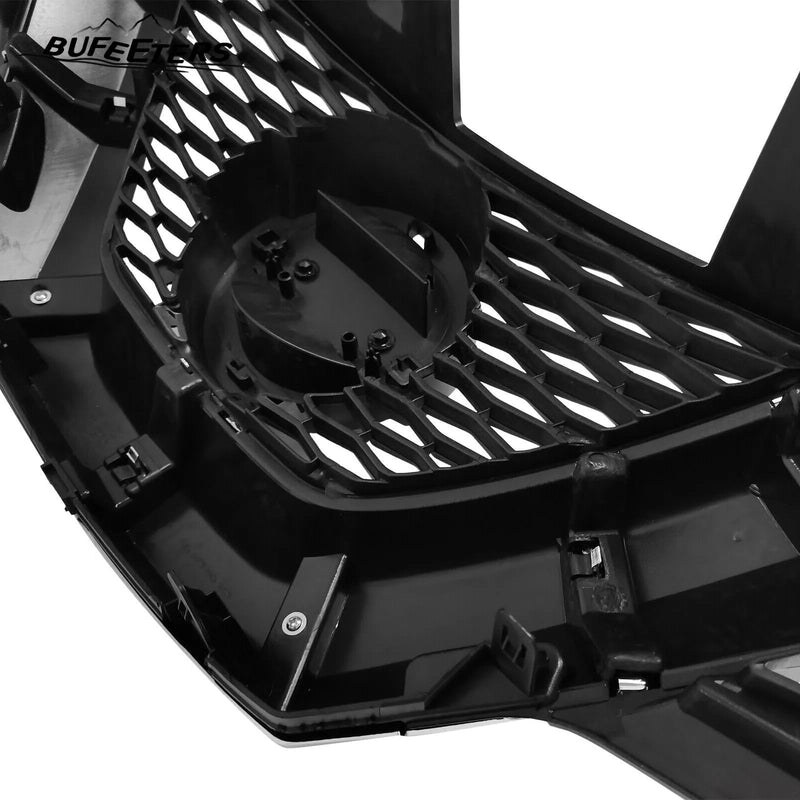 BUFEETERS Front Bumper Upper Grille Fit For 2014 2015 2016 Nissan Rogue,Honeycomb Style,Chrome&Black