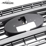 BUFEETERS Front Bumper Upper Grille Fit For 2020 2021 2022 F-250 F-350 F-450 F-550 Super Duty,Platinum Style,Silver&Black