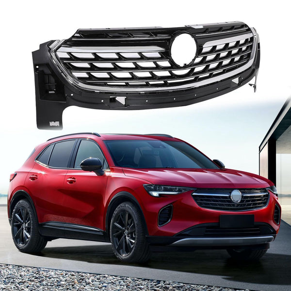BUFEETERS Front Bumper Upper Grille Fit For 2021 2022 2023 Buick Envision Avenir,Mesh Style,Chrome&Black