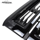 BUFEETERS Front Bumper Upper Grille Fit For 2014 2015 Chevy Silverado 1500,Horizontal Billet Style,Gloss Black