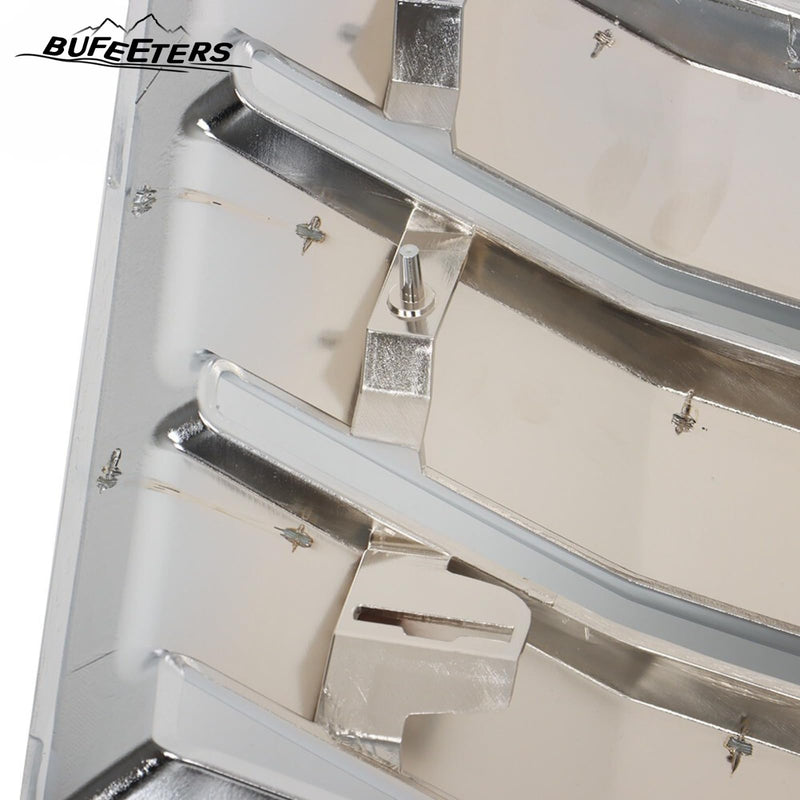 BUFEETERS Front Bumper Upper Chrome Grille Assembly Fit For 2007 2008 2009 2010 Ford Edge,Horizontal Billet Style