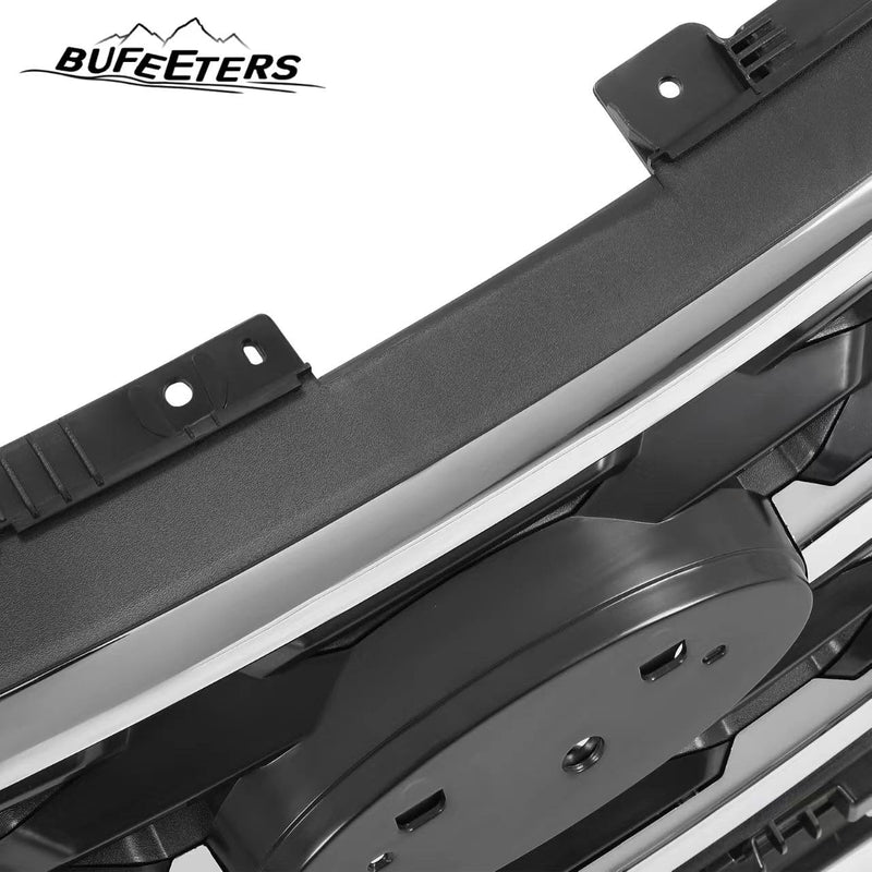 BUFEETERS Front Bumper Upper Grille Fit For 2018 2019 Ford Explorer,Factory Style,Chrome&Black