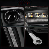 BUFEETERS   Projector Headlights Headlamps With Grille Fit For 2007 2008 2009 2010 2011 2012 2013 2014 2015 Toyota FJ Cruiser
