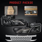 BUFEETERS   Projector Headlights Headlamps With Grille Fit For 2007 2008 2009 2010 2011 2012 2013 2014 2015 Toyota FJ Cruiser