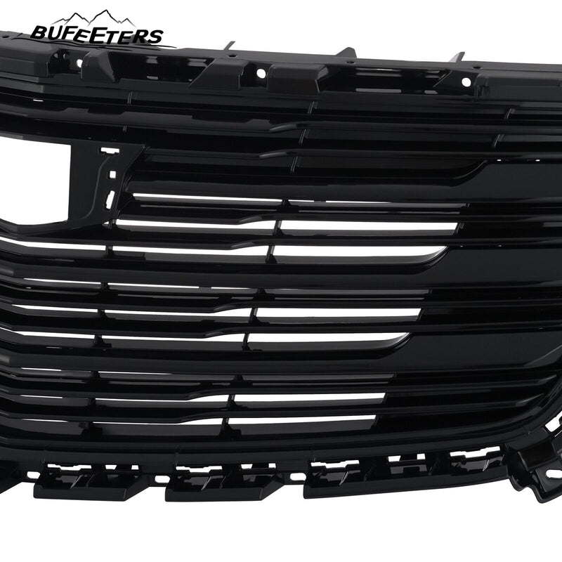 BUFEETERS   Front Bumper Upper Grille Fit For 2016 2017 2018 2019 2020 Cadillac XT5,Horizontal Billet Style,Gloss Black