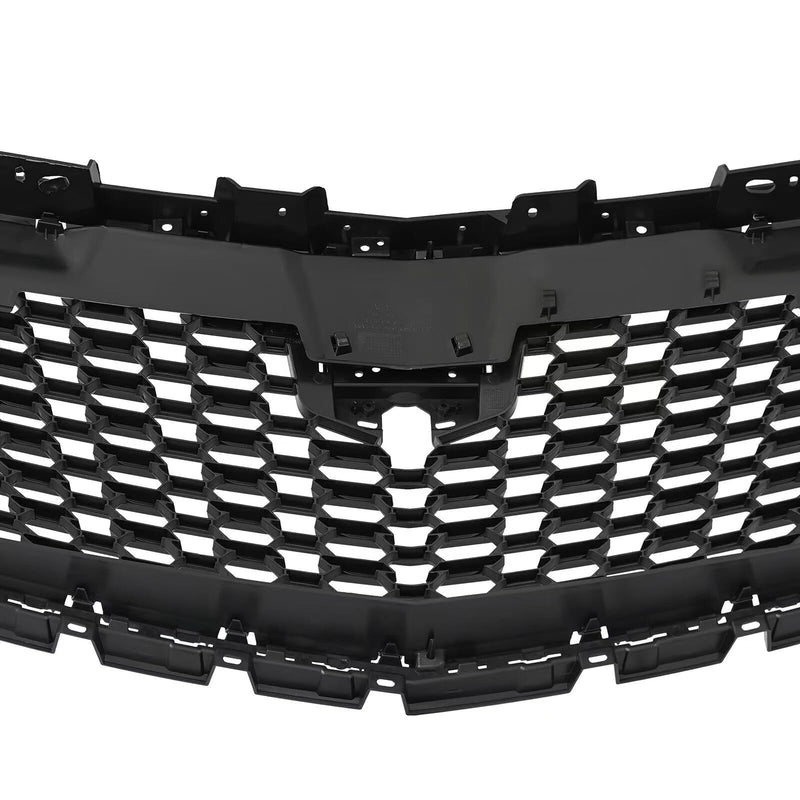BUFEETERS Front Grille Grill Fit For 2016 2017 2018 2019 2020 2021 2022 2023  Cadillac XT5,Sky Diamond Style,Silver+Black