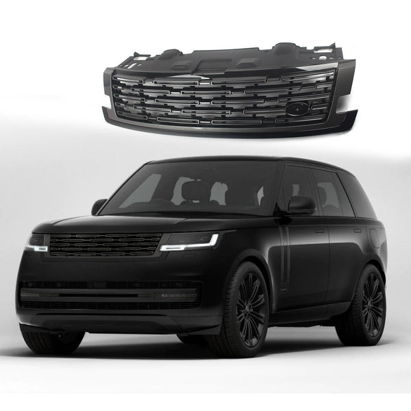 BUFEETERS Front Bumper Upper Grille Fit For 2023 Land Rover Range Rover Vogue,Mesh Style,Black&Gray