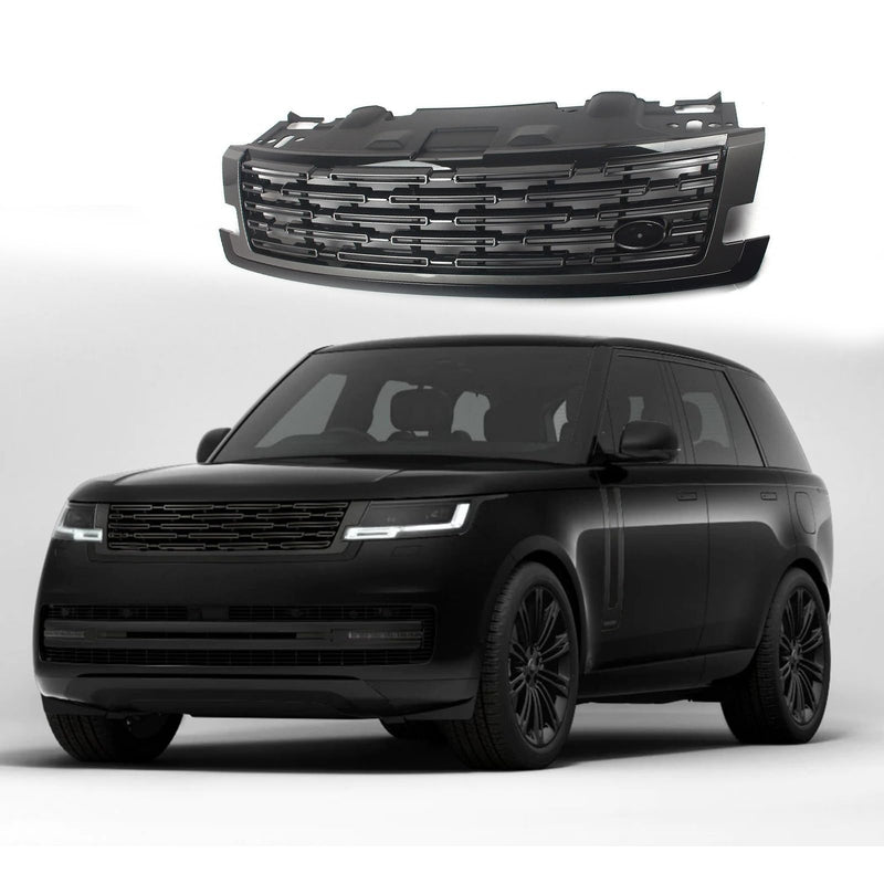 BUFEETERS Front Bumper Upper Grille Fit For 2023 Land Rover Range Rover Vogue,Mesh Style,Black&Gray