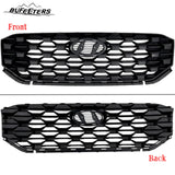 BUFEETERS   Front Bumper Grille Assembly Fit For 2021 2022 Hyundai Santa Fe,Factory Style,Primed Black Shell and Insert