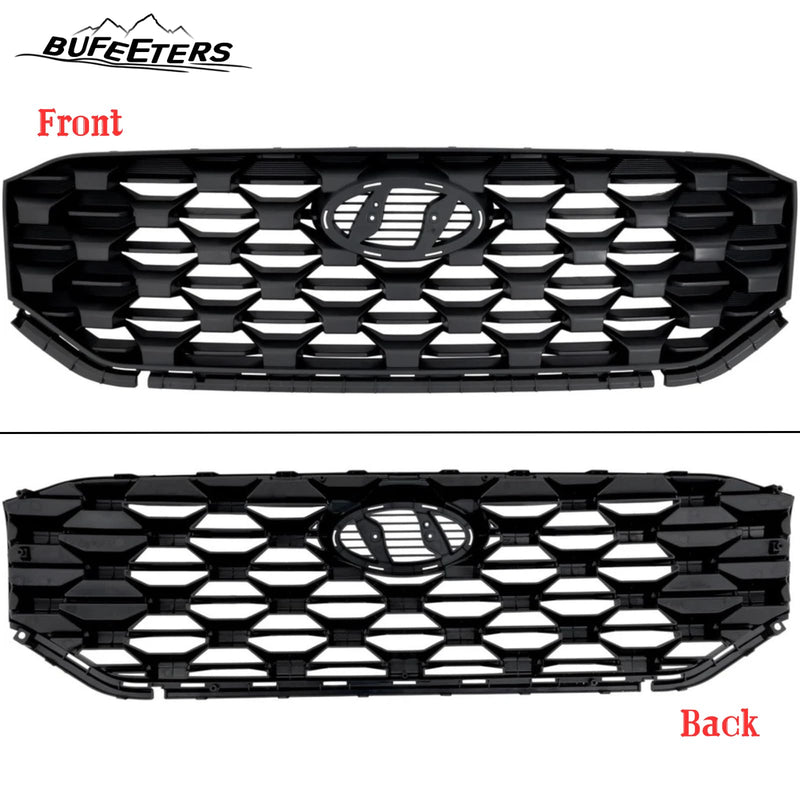 BUFEETERS   Front Bumper Grille Assembly Fit For 2021 2022 Hyundai Santa Fe,Factory Style,Primed Black Shell and Insert