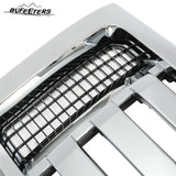 BUFEETERS  Front Upper Grille Fit For 2009 2010 2011 2012 2013 2014 Ford F150 F-150 XLT,Chrome Shell w/ Black Insert