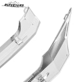 BUFEETERS 2PCS Front Upper & Center Grille Chrome Trim Fit For 2011 2012 2013 2014 Ford Edge,Factory Style,Chrome&Silver