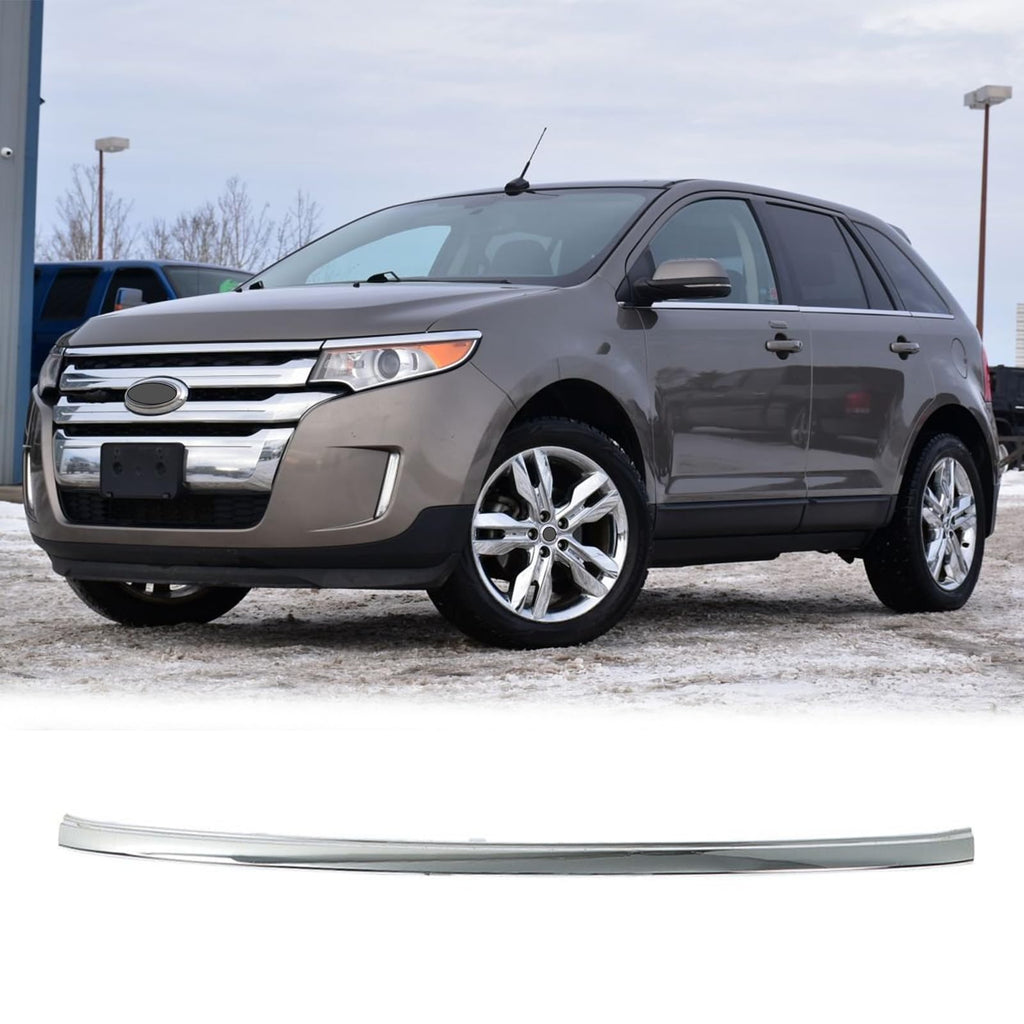 BUFEETERS Front Upper Chrome Grille Molding Trim Fit For 2011 2012 2013 2014 Ford Edge
