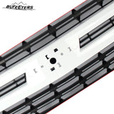 BUFEETERS Front Bumper Upper Grille Fit For 2019 2020 2021 Chevy Silverado 1500,Factory Style,GAZ Summit White&Matte Black