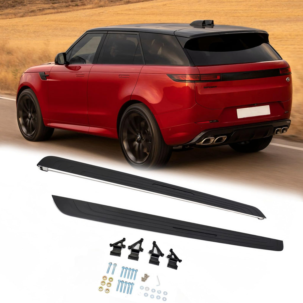 BUFEETERS Side Step Running Board Fit For 2022 2023 2024 Land Rover Range Rover SWB L461 2023 2024 Range Rover Sport L460,OE Factory Style,Black&Silver