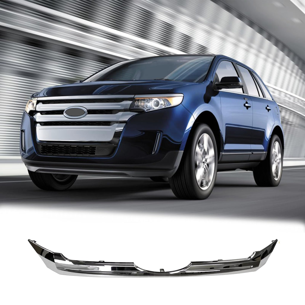 BUFEETERS Front Center Chrome Grille Trim Fit For 2011 2012 2013 2014 Ford Edge