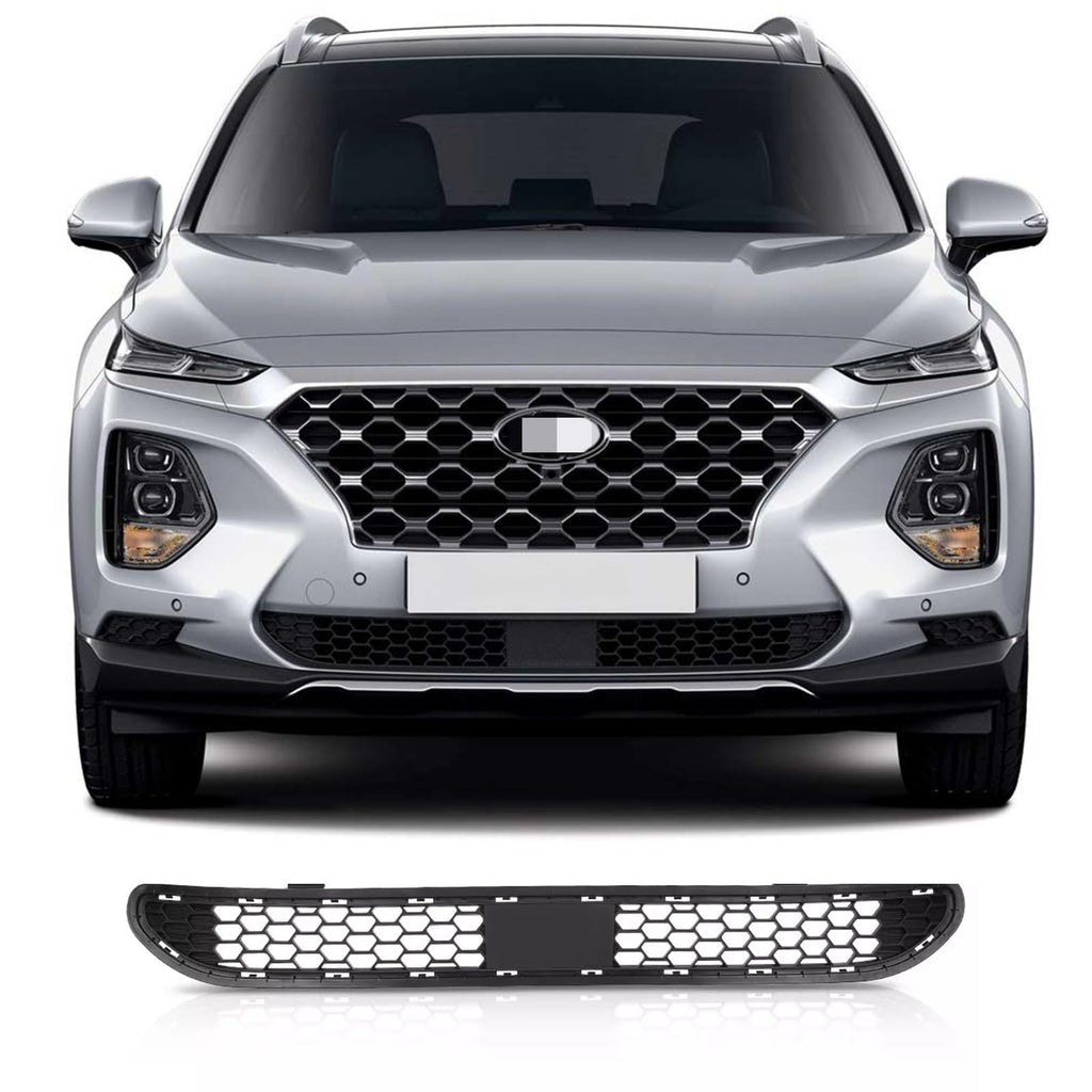 BUFEETERS   Front Bumper Lower Grille Fit For 2019 2020 Hyundai Santa Fe,Mesh Style,Black