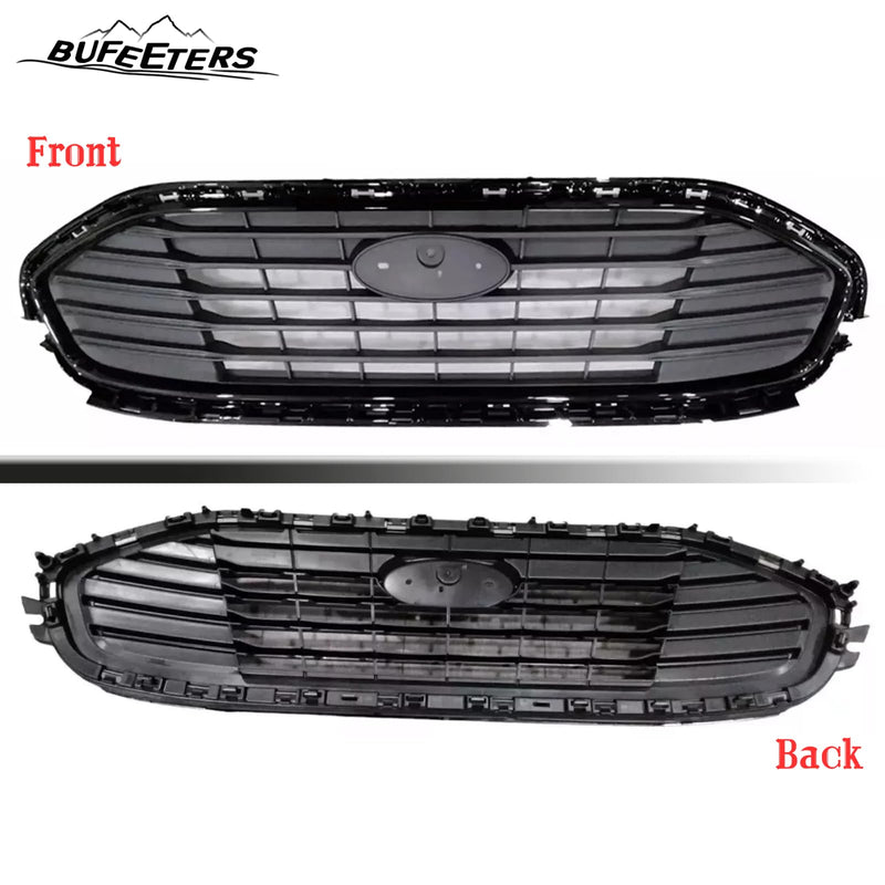 BUFEETERS Front Bumper Upper Grille W/O Chrome Molding Trim Fit For 2018 2019 2020 2021 2022 2023 Ford Transit Connect,Mesh Style,Black