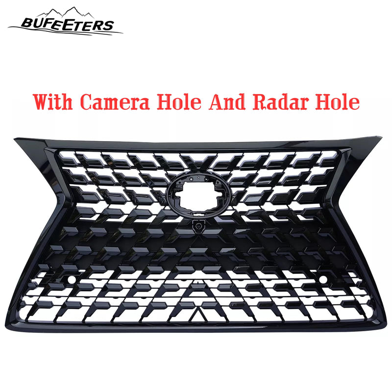 BUFEETERS Front Upper Grille Luxury Grill Fit For 2014 2015 2016 2017 2018 2019 2020 2021 2022 LEXUS GX460,Factory Style,Gloss Black