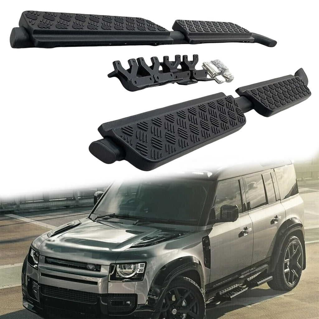 BUFEETERS Side Step Running Board Nerf Bar Fit For 2022 2023 2024 Land Rover Defender 130 4Door,Black