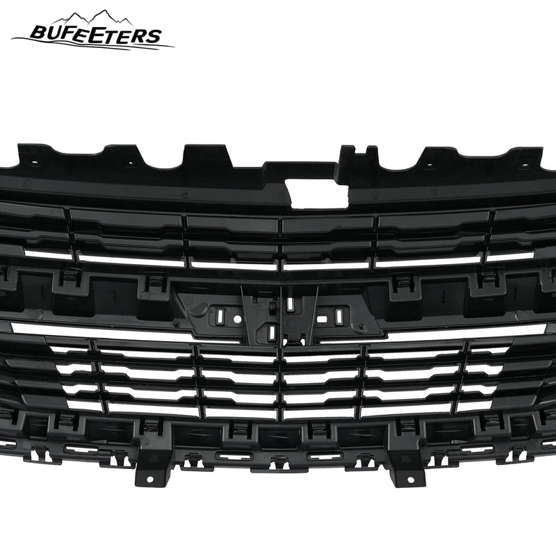 BUFEETERS Front Bumper Upper Grille Fit For 2015 2016 2017 2018 2019 2020 Chevrolet Colorado,Mesh Style,Gloss Black