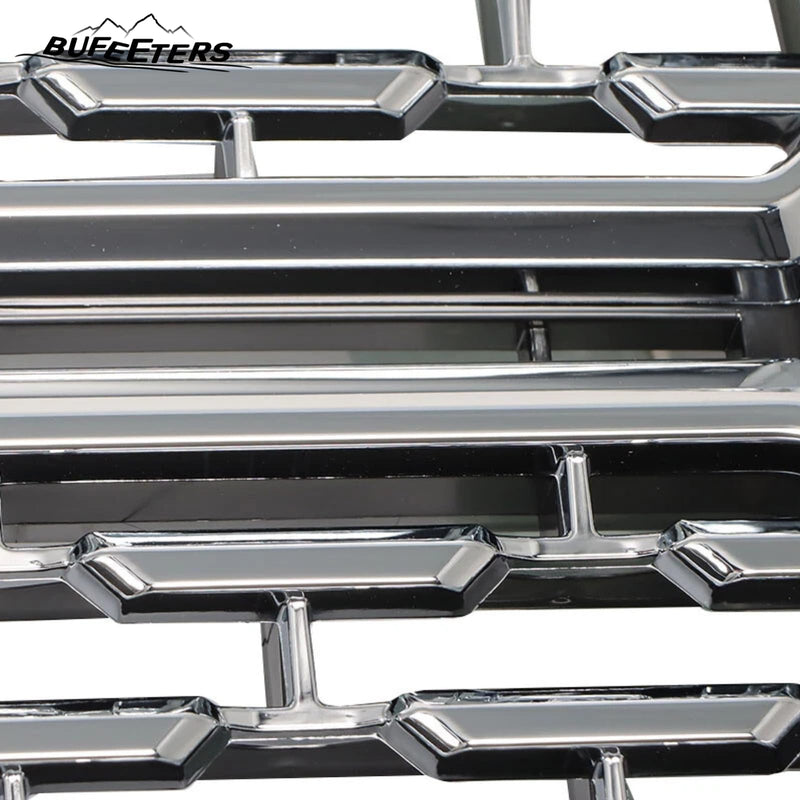 BUFEETERS Front Bumper Upper Chrome Grille Assembly Fit For 2019 2020 2021 GMC Sierra 1500 Denali,Factory Style