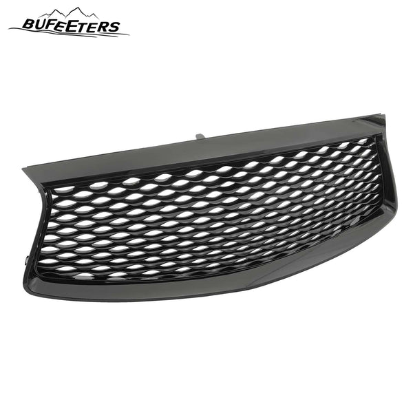 BUFEETERS  Front Bumper Upper Grille Fit For 2016 2017 2018 2019 2020 INFINITI QX60,Mesh Style,Gloss Black