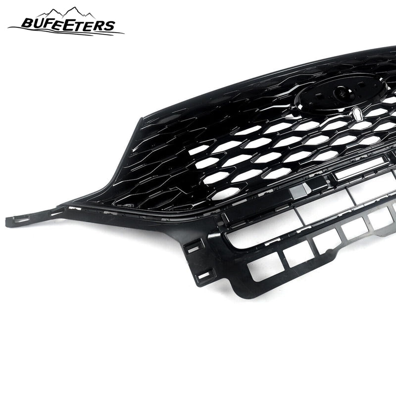 BUFEETERS Front Bumper Upper Grille Grill Fit For Ford Explorer ST 2020 2021 2022,Honeycomb/ST Style,Gloss Black