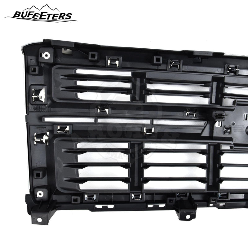 BUFEETERS Front Bumper Upper Grille Fit For 2014 2015 Chevy Silverado 1500,Horizontal Billet Style,Gloss Black