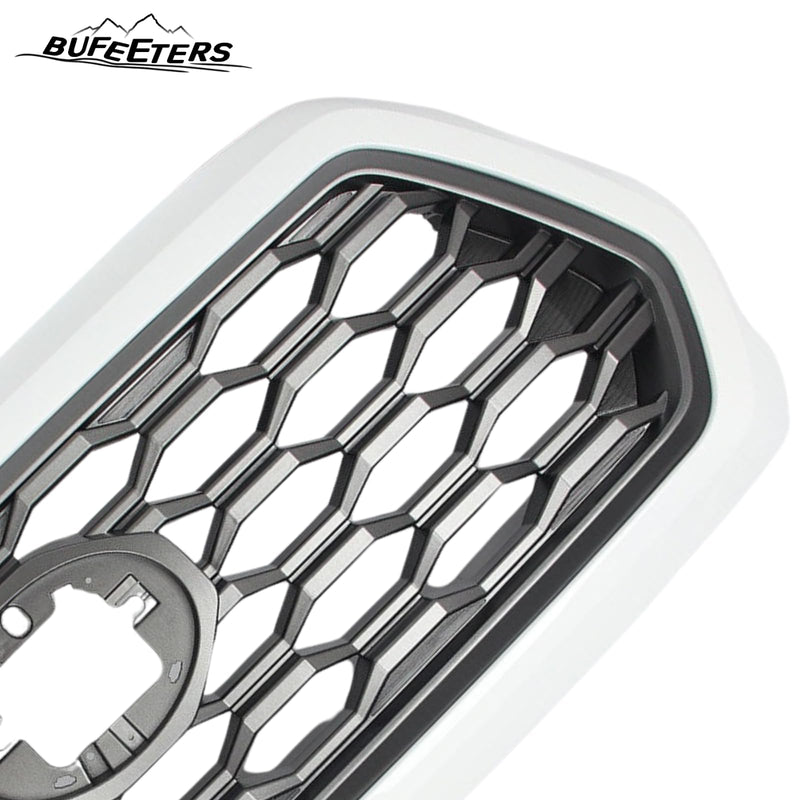 BUFEETERS   Front Bumper Grille Fit For 2016 2017 2018 2019 2020 2021 2022 2023 Toyota Tacoma TRD,Honeycomb 2021 TRD Look Style,040 Super White&Gray