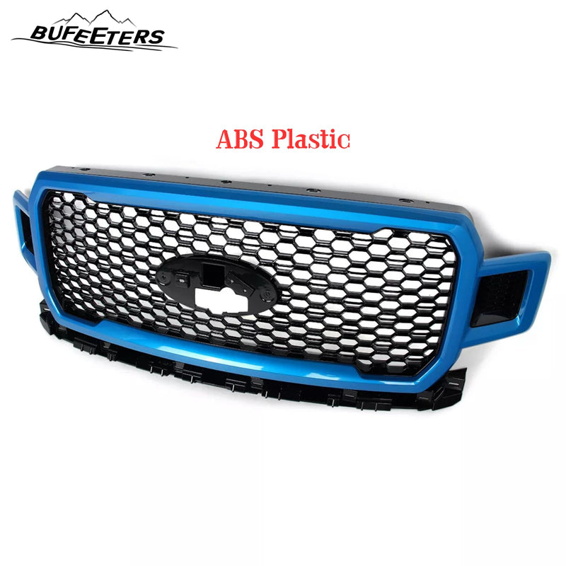 BUFEETERS  Front Radiator Grille Grill Assembly Fit For 2018 2019 2020 Ford F-150,Honeycomb Style,Velocity Blue&Black