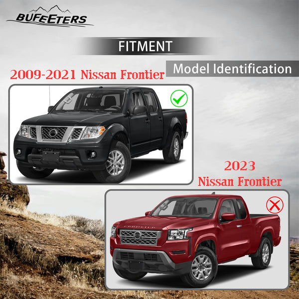 BUFEETERS Front Upper Grille Fit For 2009-2021 Nissan Frontier,Factory Style,Chrome&Black