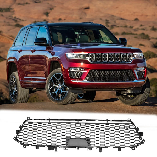 BUFEETERS  Front Bumper Lower Grille Fit For 2022 2023 2024 Jeep Grand Cherokee,Honeycomb Style,Black