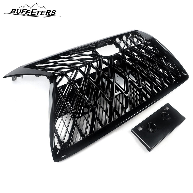 BUFEETERS Front Upper Grille Fit For 2014 2015 2016 2017 2018 2019 2020 2021 2022 LEXUS GX460,Mesh Style,Gloss Black