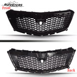 BUFEETERS   Front Bumper Upper Grille W/Camera Hole Fit For 2017 2018 2019 2020 2021 Cadillac XT5,Diamond Style,Gloss Black