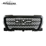 BUFEETERS Front Bumper Upper Grille Fit For 2019 2020 2021 GMC Sierra 1500,Denali Style,Gloss Black