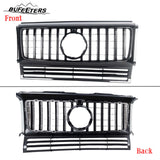 BUFEETERS  Front Bumper Upper Grille W/Camera Hole Fit For 1990-2018 Mercedes Benz W463 G-CLASS,GT/Panamericana Style.All Black