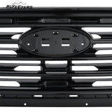 BUFEETERS  Front Bumper Upper Grille Cover W/o Camero Hole Fit For 2019 2020 2021 2022  Ford Edge SE SEL,Mesh Style,Gloss Black