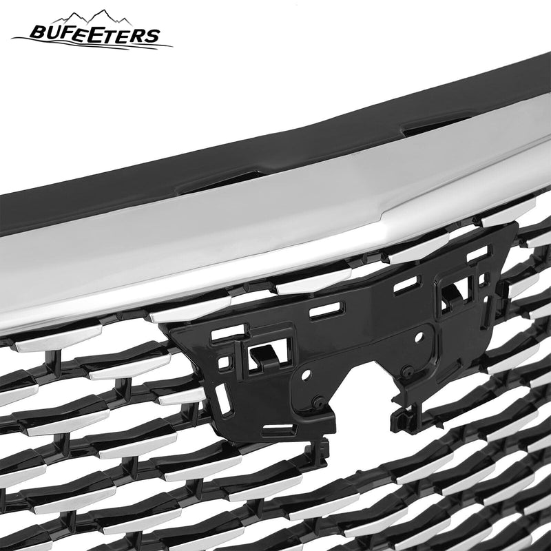 BUFEETERS  Front Bumper Upper Grille Chrome Fit For 2019 2020 Cadillac CT6,Honeycomb  Style