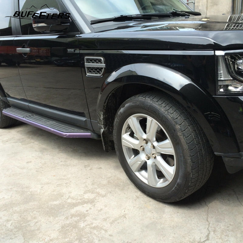 BUFEETERS 3Pcs Front Side Grille Vent Mesh Bar Trim Fit For 2014 2015 2016 Discovery 4 LR4,Mesh Style,Black&Silver