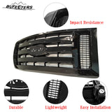BUFEETERS  Front Bumper Grille Fit For 2009 2010 2011 2012 2013 2014 Ford F150 F-150 XLT,Gloss Black