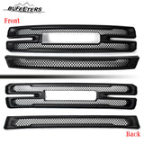 BUFEETERS Front Bumper Grille Covers Grill Overlay Fit For 2019 2020 2021 GMC Sierra 1500 SLT AT4,Factory Style,Matte Black