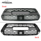 BUFEETERS   Front Bumper Grille With Accessories Fit For 2016 2017 2018 2019 2020 2021 2022 2023 Toyota Tacoma,Mesh Style,Matte Black