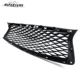 BUFEETERS   Front Bumper Upper Grille Fit For 2018 2019 2020 2021 2022 INFINITI Q50 Q50S W/Sensor Holes,Honeycomb Style,Gloss Black