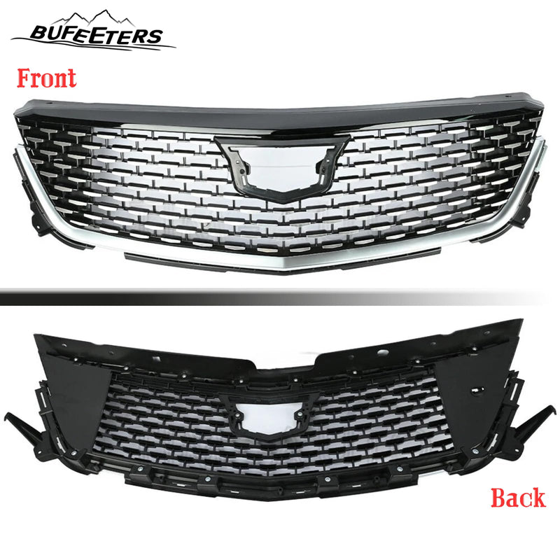 BUFEETERS  Front Bumper Upper Grille Assembly Fit For 2020 2021 2022 Cadillac CT4,Mesh Style,Chrome&Black
