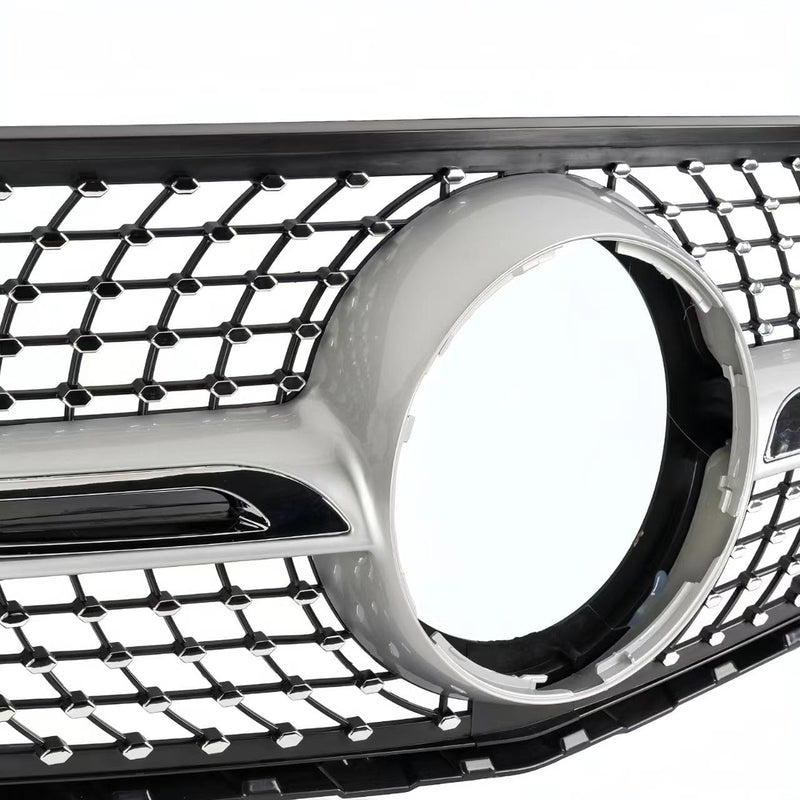 BUFEETERS Chrome Diamond Front Grille Fit For 2015-2019 Mercedes Benz X253 GLC300 GLC43