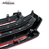 BUFEETERS Front Bumper Upper Grille Fit For 2020 2021 2022 F-250 F-350 F-450 F-550 Super Duty,Lariat Sport Style,D4 Rapid Red&Matte Black