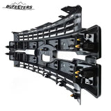 BUFEETERS Front Bumper Upper Grille Fit For 2017 2018 2019 F-250 F-350 F-450 F-550 Super Duty,Lariat Style,Matte Black