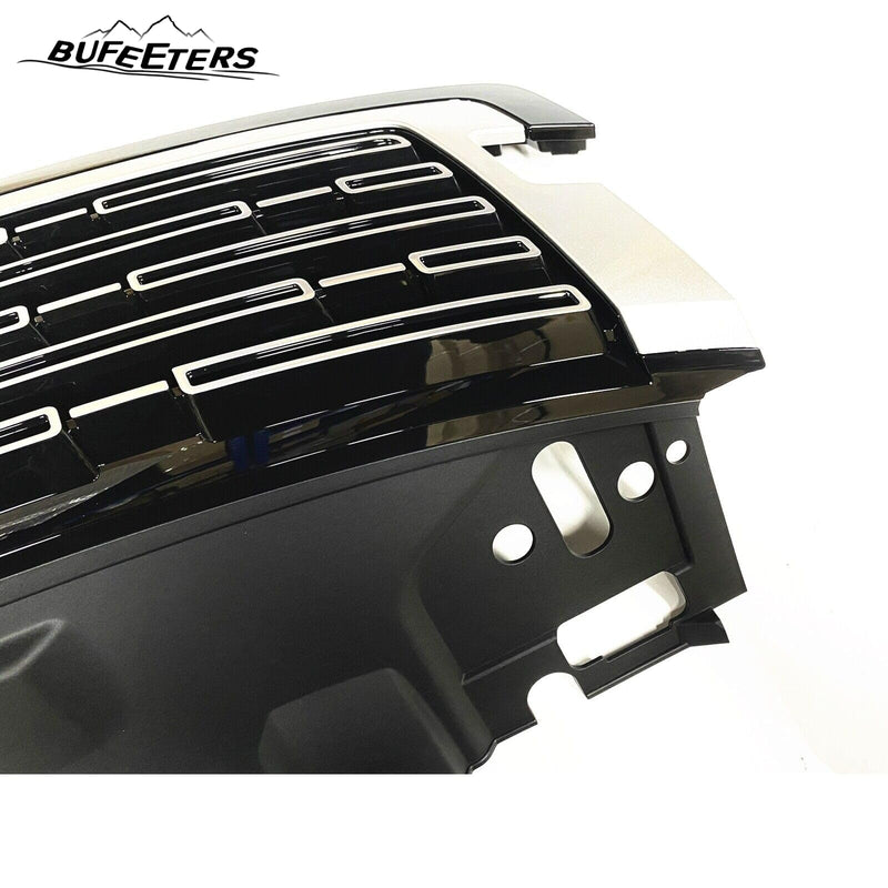 BUFEETERS Front Bumper Upper Grille Fit For 2023 2024 Land Rover Range Rover Vogue L405,Mesh Style,Black&Silver