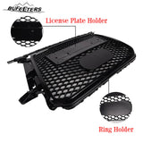 BUFEETERS  Front Bumper Mesh Honeycomb Sport Hex Grille Fit For 2013 2014 2015 2016 2017 Audi Q5 SQ5,RSQ5 Style,Gloss Black